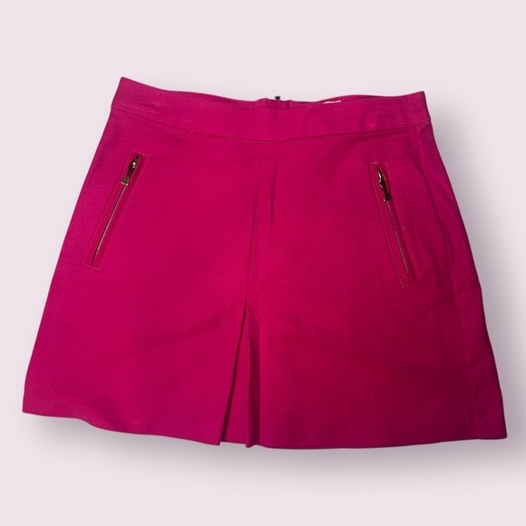 Kate Spade Hot Pink Skirt with Gold Zipper Details - Picture 1 of 9